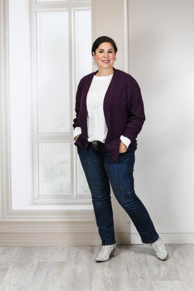 Beispiel Papierschnittmuster Oversize Cardigan "Clea" 